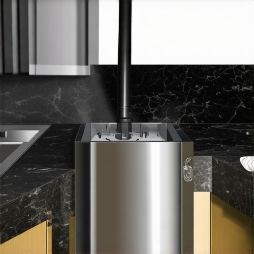 A long reach flexible vacuum attachment cleaning the deep gap between a kitchen range and a countertop.
