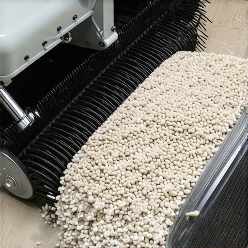 Professional CRB Machine for Carpet Maintenance A counter-rotating brush machine lifting carpet fibers for deep maintenance cleaning.