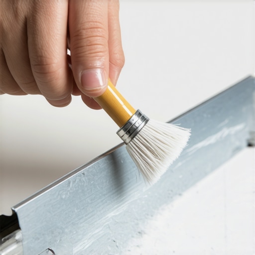 Cleaning a sliding door track with a specialized detail brush