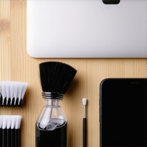 Professional brushes and alcohol for cleaning electronics