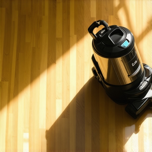 Close-up of a high-efficiency HEPA vacuum cleaning a renovated room.