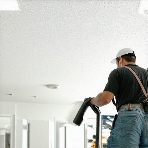 Dry vacuuming fine drywall dust during post-construction cleanup