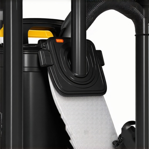 Industrial vacuum with dust bag for construction cleanup