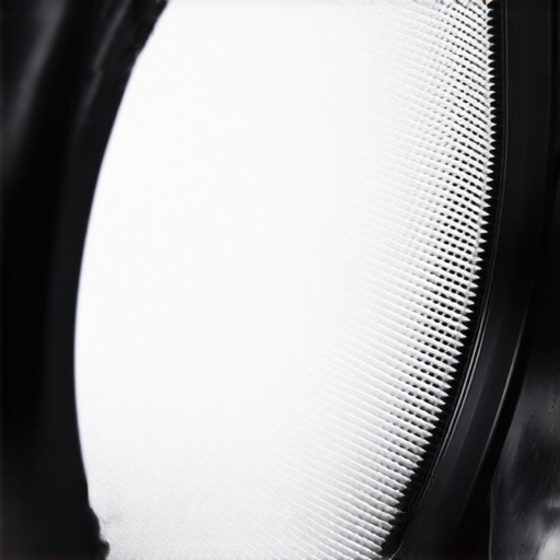Close-up of a vacuum HEPA filter and its rubber gasket seal