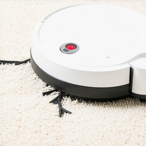 A robot vacuum trying to navigate dense high-pile plush carpet