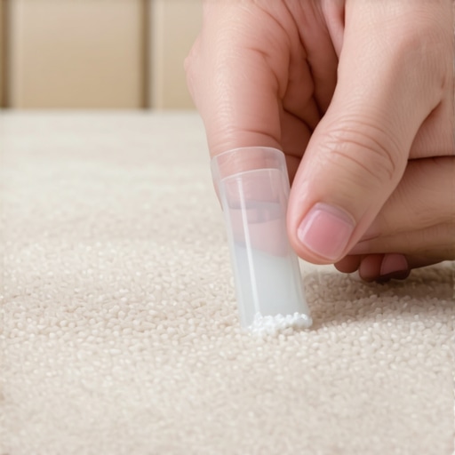 A professional demonstrating how soap residue attracts dirt on surfaces.