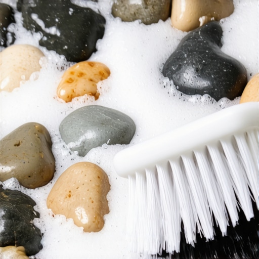 The Best Way to Remove Soap Scum From Textured Pebble Shower Floors