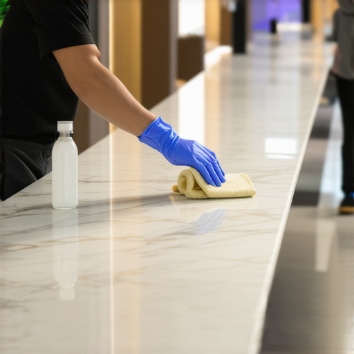The best way to disinfect high-touch surfaces in a busy lobby