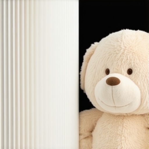 Close-up of HEPA filter and plush toy showing fine dust particles
