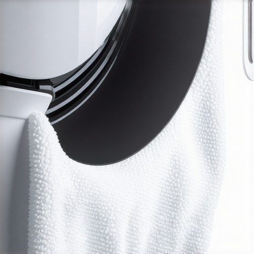 A hand holding a damp cloth over a vacuum exhaust to check for filtration failure.